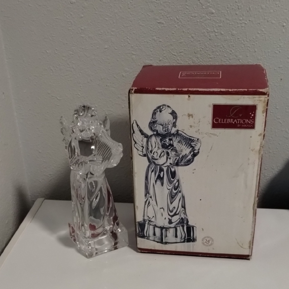 Vintage Crystal Angel Decor